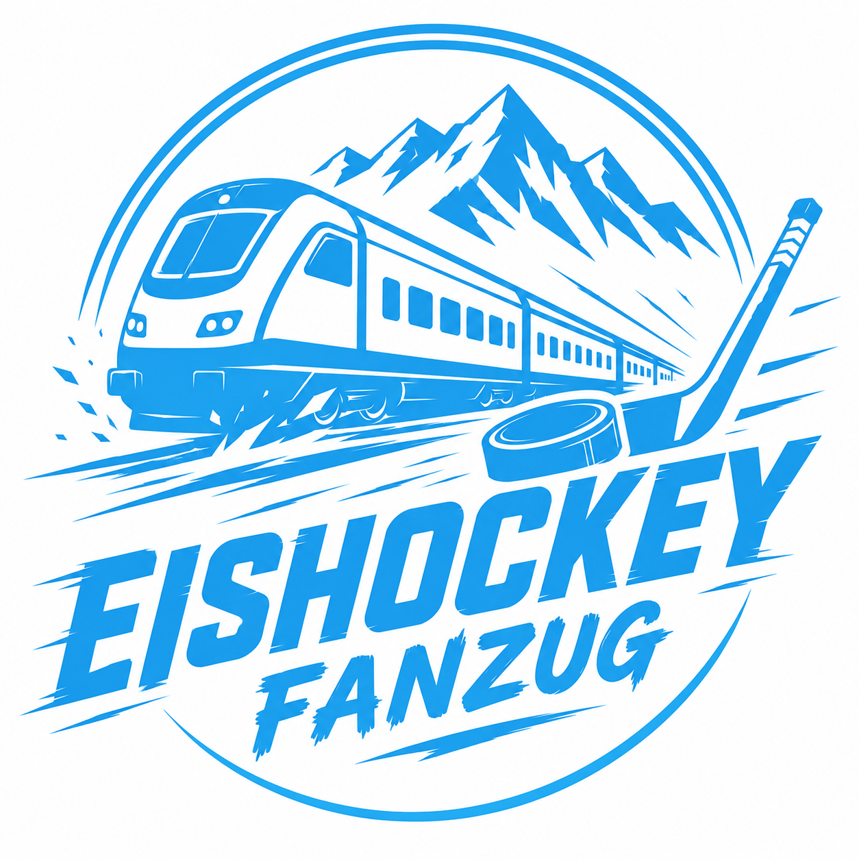 Logo Eishockey-Fanzug rund EishockeyWM-Sonderzug 2027