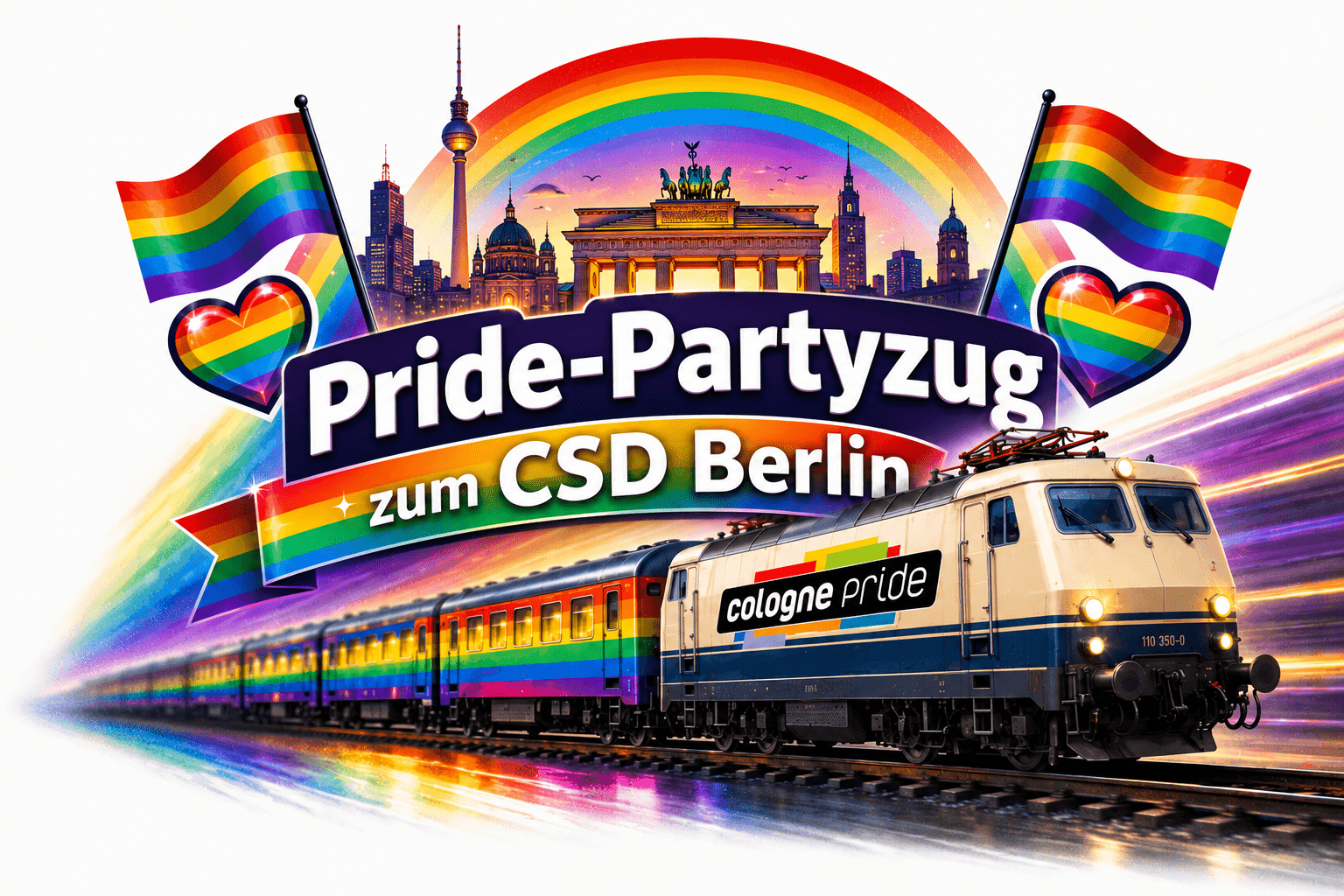 ColognePride-Partyzug zum CSD in Berlin 2027 ColognePride-Partyzug zum CSD in Berlin 2027