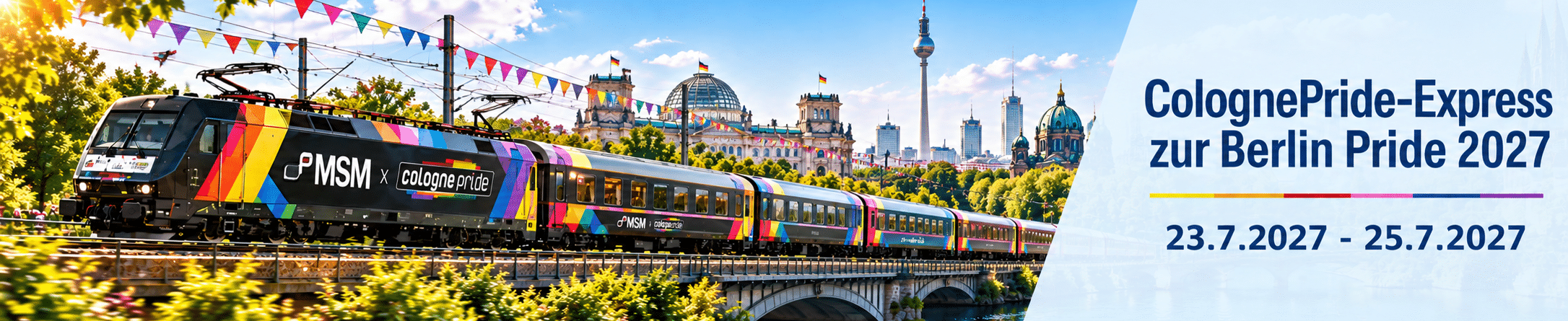 ColognePride-Express zur Berlin Pride 2027 ColognePride-Express zur Berlin Pride 2027